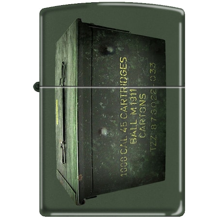Zippo 2024 Zippo Custom 221 Green Matte-Ammo Crate ZIP-221CI011356